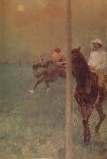 Edgar Degas Reinsman  before race Sweden oil painting artist